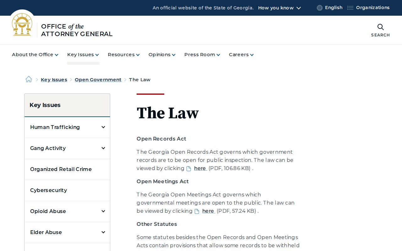 Seminole County civil docket Georgia Open Records Act source