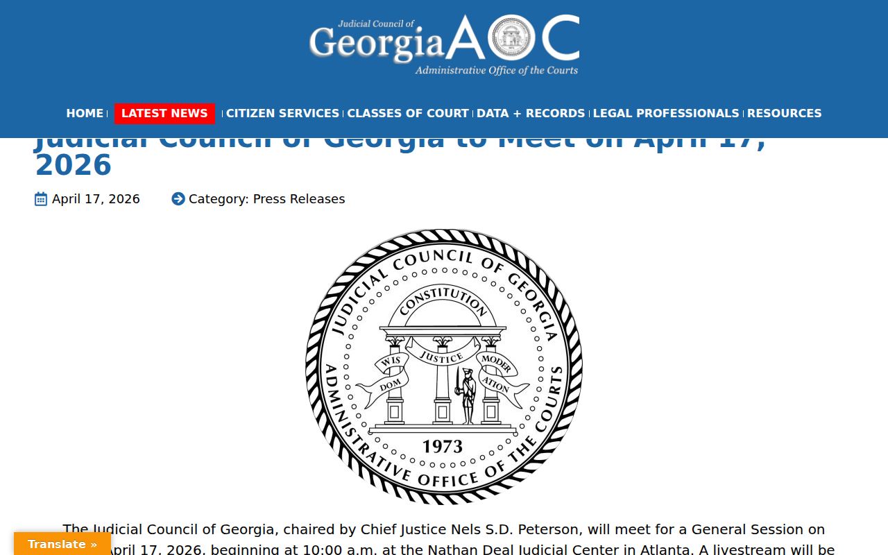 Georgia court technology context for Seminole County court calendars