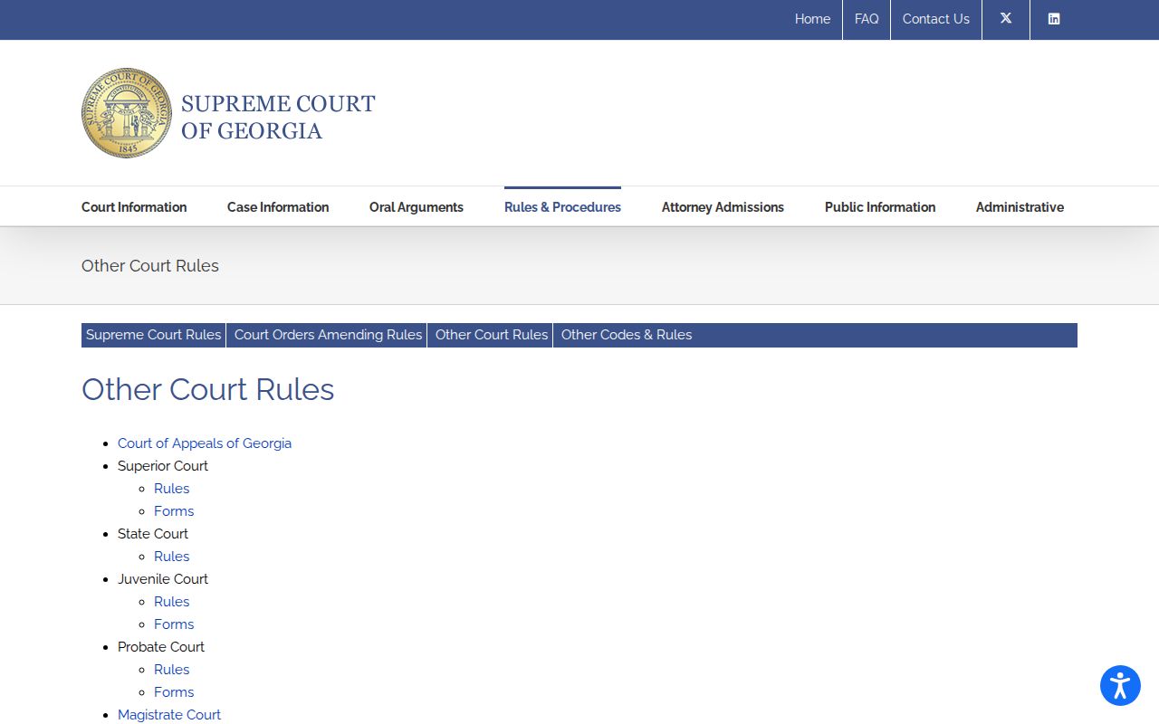 Seminole County criminal docket Georgia court rules index