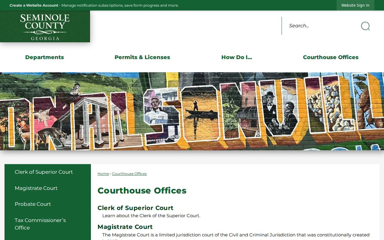 Seminole County courthouse offices for court docket requests